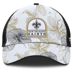 New Orleans Saints Tropical Adjustable Trucker Hat - White/Black online