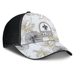 New Orleans Saints Tropical Adjustable Trucker Hat - White/Black online