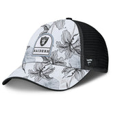 Las Vegas Raiders Tropical Adjustable Trucker Hat - White/Black sale