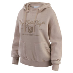 Vegas Golden Knights WEAR by Erin Andrews Women's Washed Pullover Crewdie Tan