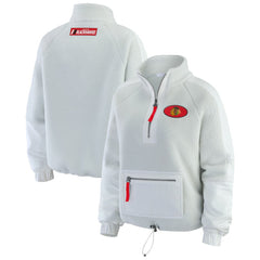 Chicago Blackhawks WEAR by Erin Andrews Women's Polar Fleece Quarter-Zip Jacket Gray