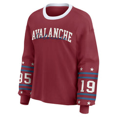 Colorado Avalanche WEAR by Erin Andrews Women's Long-Sleeve Sport T-Shirt Burgundy