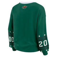 Minnesota Wild WEAR by Erin Andrews Women's Long-Sleeve Sport T-Shirt Green