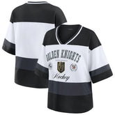 Vegas Golden Knights WEAR by Erin Andrews Women's Jersey Style Tee Black/White