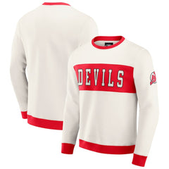 New Jersey Devils Darius Rucker Collection by Fanatics Colorblock Pullover Sweatshirt Cream
