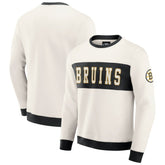 Boston Bruins Darius Rucker Collection by Fanatics Colorblock Pullover Sweatshirt Cream