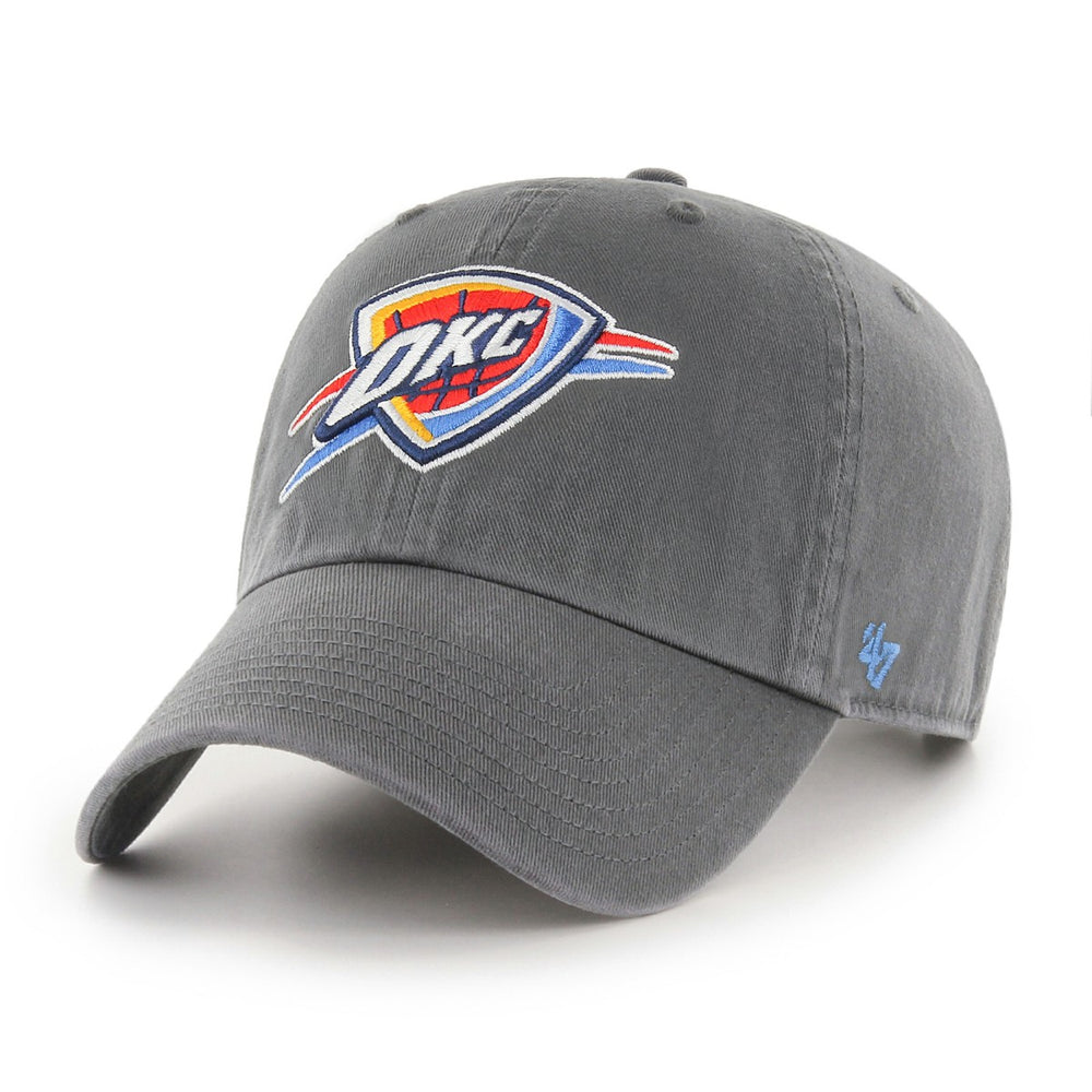 Oklahoma City Thunder '47 Core Logo Clean Up Adjustable Hat - Charcoal | 47 brand online