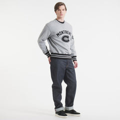 Montreal Canadiens Todd Snyder by Fanatics Relaxed Canadian Fleece Crew Athletic Heather Gray