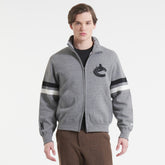 Vancouver Canucks Todd Snyder by Fanatics Full-Zip Fleece Dark Heather Gray