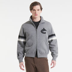 Vancouver Canucks Todd Snyder by Fanatics Full-Zip Fleece Dark Heather Gray