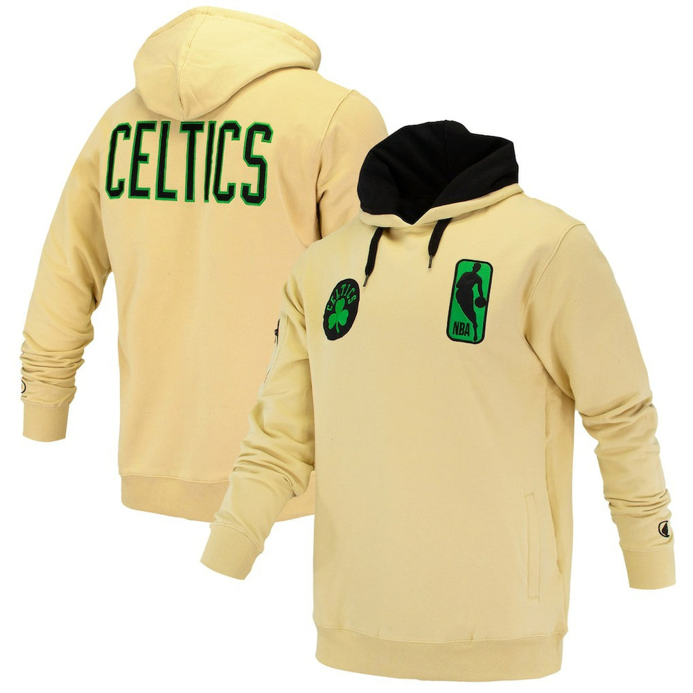 Boston Celtics FISLL Unisex Logoman Shadow Collection Pullover Hoodie - Cream for sale