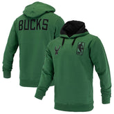 Milwaukee Bucks FISLL Unisex Logoman Shadow Collection Pullover Hoodie - Hunter Green on sale