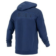 Minnesota Timberwolves FISLL Unisex Logoman Shadow Collection Pullover Hoodie - Navy cheap
