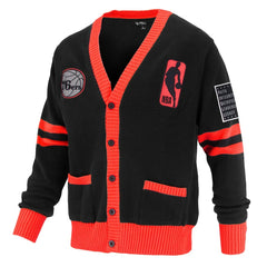 Philadelphia 76ers FISLL Unisex Logoman Shadow Collection Full-Button Cardigan Sweater - Black online
