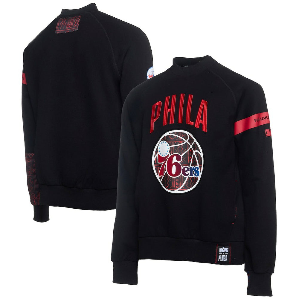 Philadelphia 76ers NBA x Two Hype Culture & Hoops Collection Premium Pullover Sweatshirt - Black discount