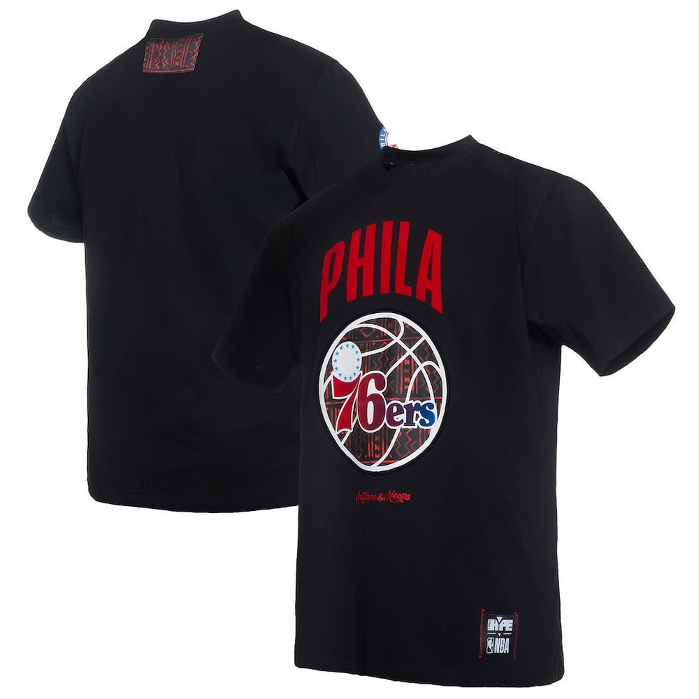 Philadelphia 76ers NBA x Two Hype Culture & Hoops Collection Premium T-Shirt - Black shop