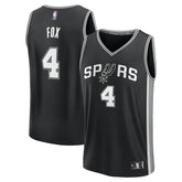 De'Aaron Fox San Antonio Spurs Fast Break Replica Player Jersey - Icon Edition - Black | Fanatics for sale