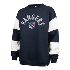 New York Rangers '47 Women's Eephus Barred Pullover Sweatshirt Navy