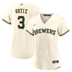 Joey Ortiz Milwaukee Brewers Women's Home Replica Jersey - Cream | Nike