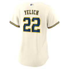 Christian Yelich Milwaukee Brewers Women's Home Replica Jersey - White | Nike