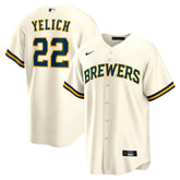 Christian Yelich Milwaukee Brewers Home Replica Jersey - White | Nike