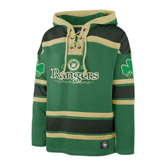 New York Rangers '47 St. Patrick's Day McLucky Superior Lacer Pullover Hoodie Kelly Green