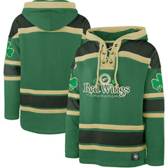 Detroit Red Wings '47 St. Patrick's Day McLucky Superior Lacer Pullover Hoodie Kelly Green