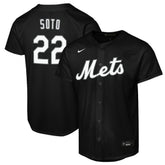 Juan Soto New York Mets Youth Replica Fashion Jersey - Black | Nike