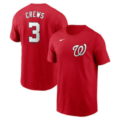 Dylan Crews Washington Nationals Fuse Name & Number T-Shirt - Red | Nike