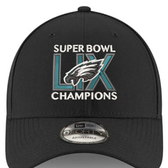 Philadelphia Eagles New Era Super Bowl LIX Champions 9FORTY Adjustable Hat - Black for sale