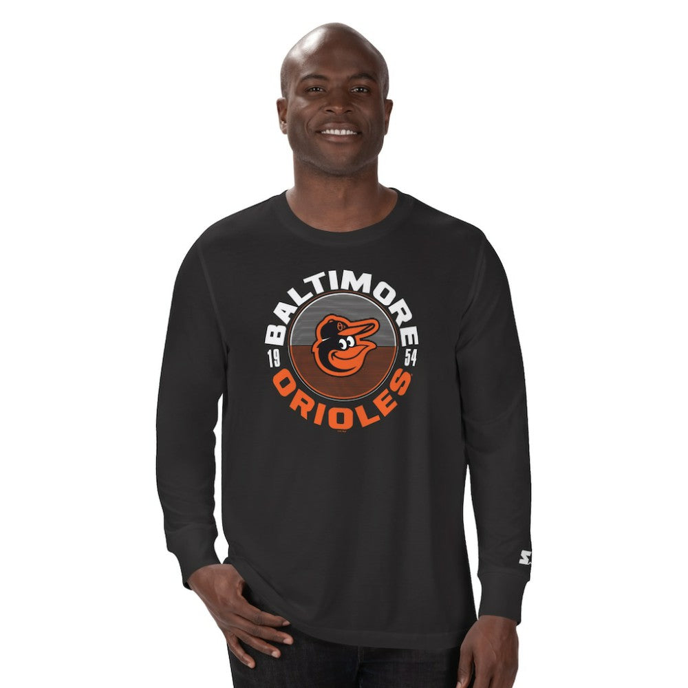 Baltimore Orioles Starter Halftime Long Sleeve T-Shirt - Black