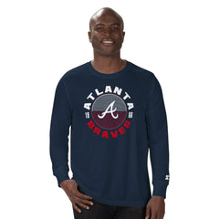 Atlanta Braves Starter Halftime Long Sleeve T-Shirt - Navy