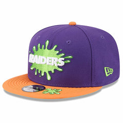Las Vegas Raiders New Era Youth Nickelodeon Slime 9FIFTY Snapback Hat - Purple/Orange on sale