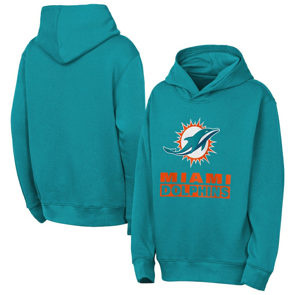 Miami Dolphins Outerstuff Youth Back to Basics Hoodie - Aqua discount