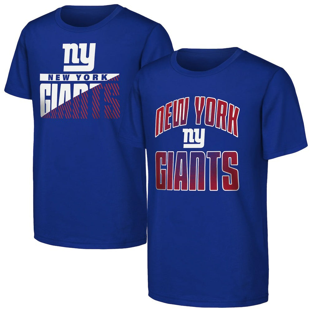 New York Giants Outerstuff Youth Never Quit 2-Pack T-Shirt Set - Royal on sale