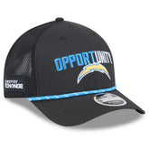 Los Angeles Chargers New Era 2025 Inspire Change 9FORTY M-Crown Adjustable Hat - Black sale