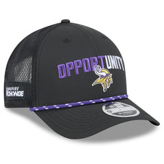 Minnesota Vikings New Era 2025 Inspire Change 9FORTY M-Crown Adjustable Hat - Black sale