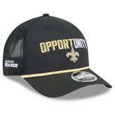 New Orleans Saints New Era 2025 Inspire Change 9FORTY M-Crown Adjustable Hat - Black on sale