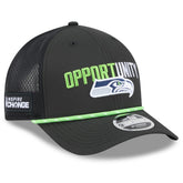 Seattle Seahawks New Era 2025 Inspire Change 9FORTY M-Crown Adjustable Hat - Black discount