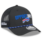 Buffalo Bills New Era 2025 Inspire Change 9FORTY M-Crown Adjustable Hat - Black cheap