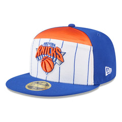 New York Knicks 2025 NBA Tip Off Split Panel 59FIFTY Fitted Hat - White/Blue | New Era for sale