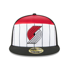 Portland Trail Blazers 2025 NBA Tip Off Split Panel 59FIFTY Fitted Hat - White/Black | New Era for sale