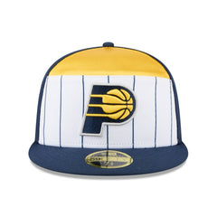 Indiana Pacers 2025 NBA Tip Off Split Panel 59FIFTY Fitted Hat - White/Navy | New Era outlet