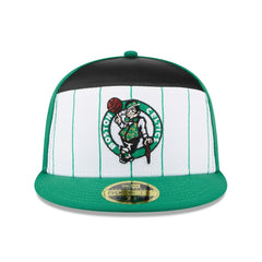 Boston Celtics 2025 NBA Tip Off Split Panel 59FIFTY Fitted Hat - White/Kelly Green | New Era shop
