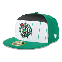Boston Celtics 2025 NBA Tip Off Split Panel 59FIFTY Fitted Hat - White/Kelly Green | New Era shop