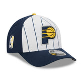 Indiana Pacers 2025 NBA Tip Off M-Crown A-Frame 9FORTY Adjustable Hat - White/Navy | New Era on sale