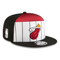 Miami Heat 2025 NBA Tip Off Split Panel 9FIFTY Snapback Hat - White/Black | New Era on sale