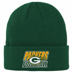 Green Bay Packers Outerstuff Youth Team Gradient Cuffed Knit Hat - Green for sale