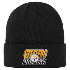Pittsburgh Steelers Outerstuff Youth Team Gradient Cuffed Knit Hat - Black discount