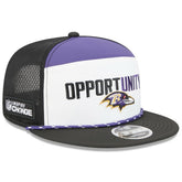 Baltimore Ravens New Era 2025 Inspire Change Split Panel 9FIFTY Snapback Hat - White/Black sale